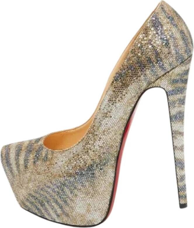 Christian Louboutin Pre-owned Fabric heels Multicolor Dames