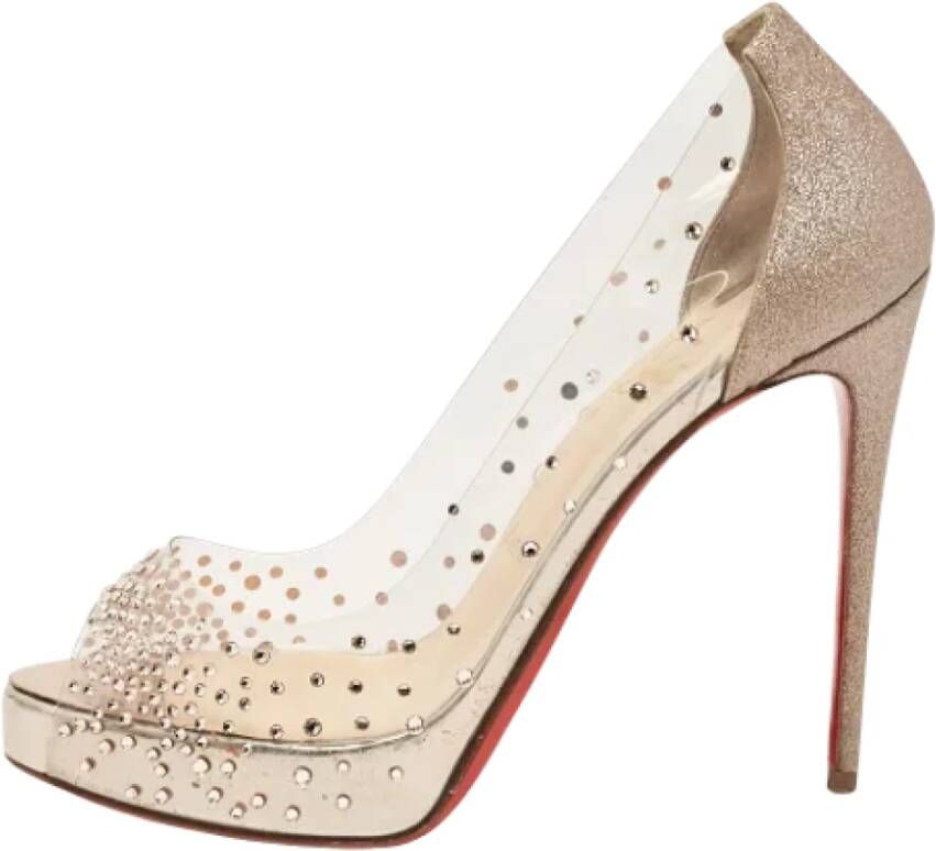 Christian Louboutin Pre-owned Fabric heels Pink Dames