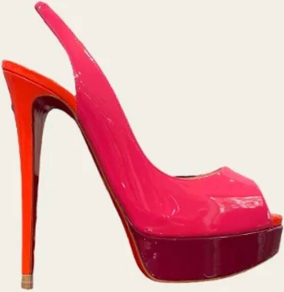 Christian Louboutin Pre-owned Fabric heels Red Dames