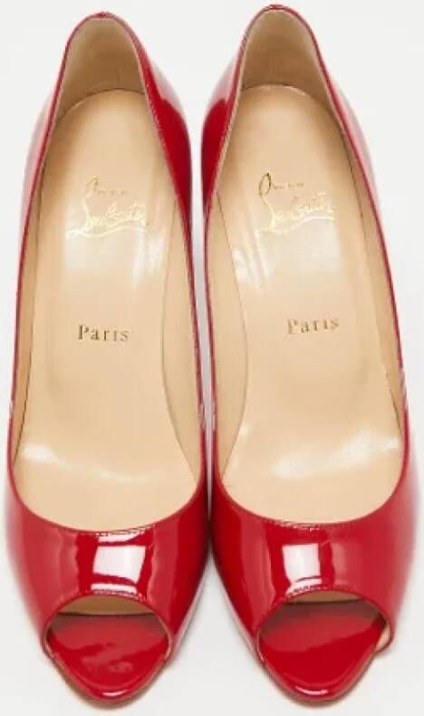 Christian Louboutin Pre-owned Fabric heels Red Dames