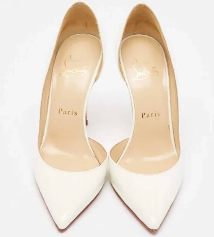 Christian Louboutin Pre-owned Fabric heels White Dames