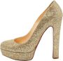 Christian Louboutin Pre-owned Fabric heels Yellow Dames - Thumbnail 1