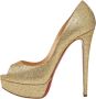 Christian Louboutin Pre-owned Fabric heels Yellow Dames - Thumbnail 1