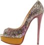 Christian Louboutin Pre-owned Fabric heels Yellow Dames - Thumbnail 1