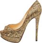 Christian Louboutin Pre-owned Fabric heels Yellow Dames - Thumbnail 1