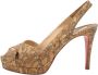 Christian Louboutin Pre-owned Fabric sandals Beige Dames - Thumbnail 1