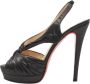 Christian Louboutin Pre-owned Fabric sandals Black Dames - Thumbnail 1