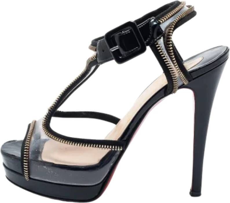 Christian Louboutin Pre-owned Fabric sandals Black Dames