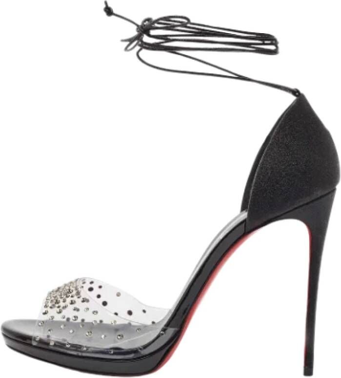 Christian Louboutin Pre-owned Fabric sandals Black Dames