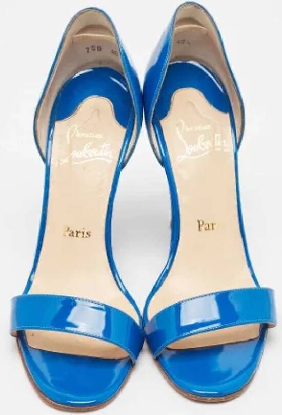 Christian Louboutin Pre-owned Fabric sandals Blue Dames