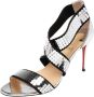 Christian Louboutin Pre-owned Fabric sandals Gray Dames - Thumbnail 1