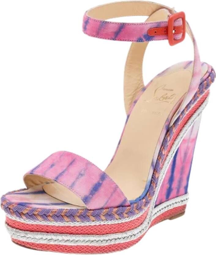 Christian Louboutin Pre-owned Fabric sandals Multicolor Dames