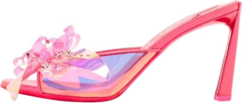 Christian Louboutin Pre-owned Fabric sandals Pink Dames