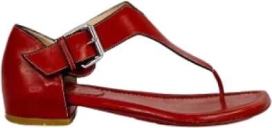 Christian Louboutin Pre-owned Fabric sandals Red Dames