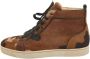 Christian Louboutin Pre-owned Fabric sneakers Brown Heren - Thumbnail 1