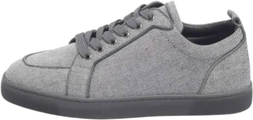 Christian Louboutin Pre-owned Fabric sneakers Gray Heren