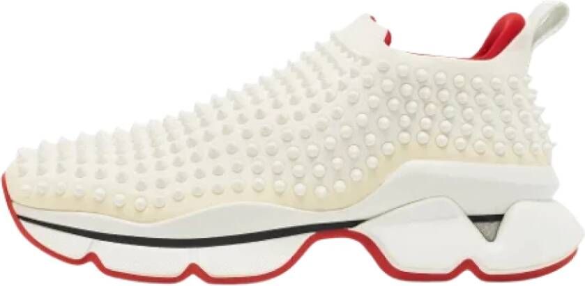 Christian Louboutin Pre-owned Fabric sneakers White Heren