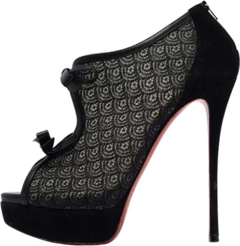 Christian Louboutin Pre-owned Lace boots Black Dames