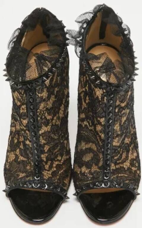 Christian Louboutin Pre-owned Lace boots Black Dames