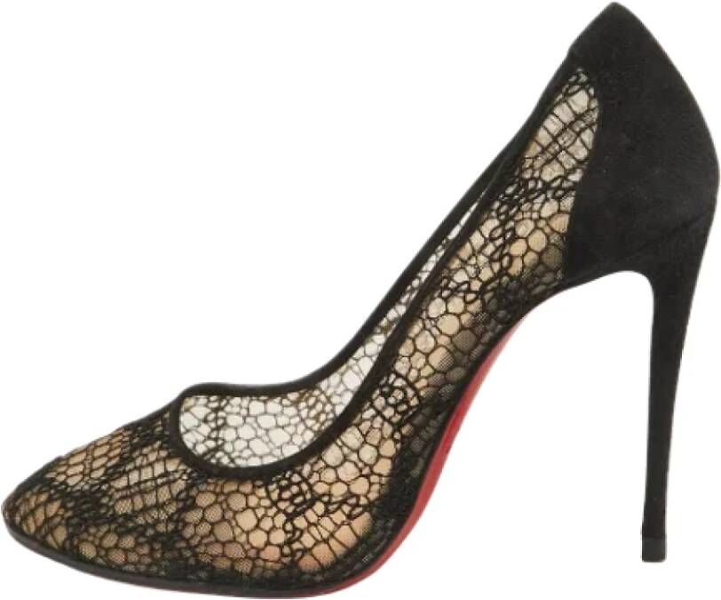 Christian Louboutin Pre-owned Lace heels Black Dames