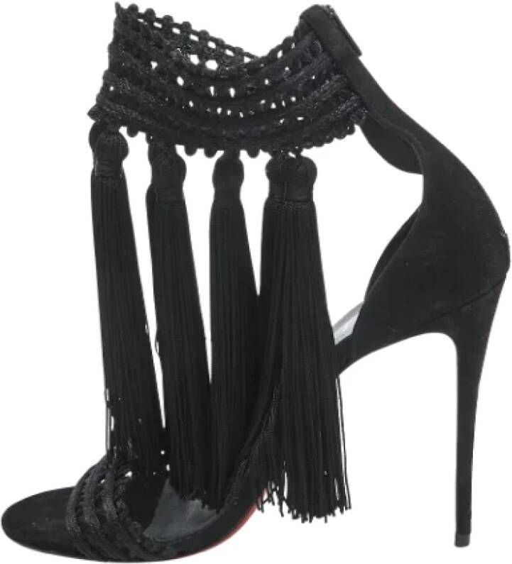 Christian Louboutin Pre-owned Lace sandals Black Dames