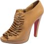 Christian Louboutin Pre-owned Leather boots Beige Dames - Thumbnail 1