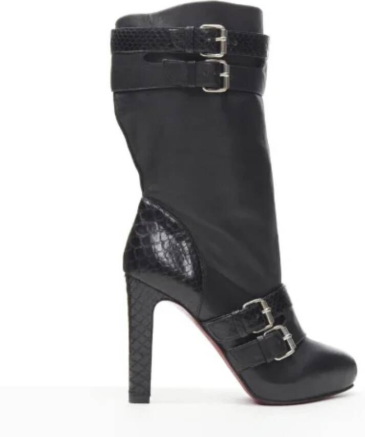 Christian Louboutin Pre-owned Leather boots Black Dames