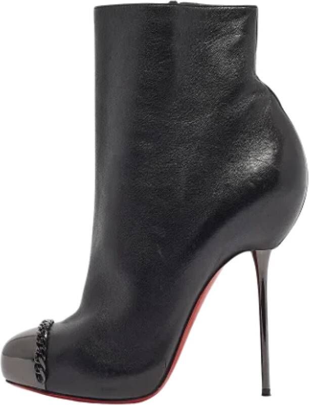 Christian Louboutin Pre-owned Leather boots Black Dames