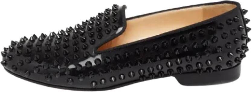 Christian Louboutin Pre-owned Leather flats Black Dames