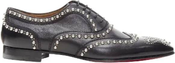 Christian Louboutin Pre-owned Leather flats Black Dames