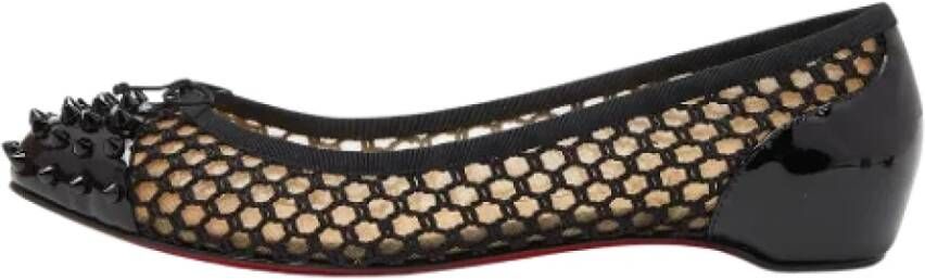 Christian Louboutin Pre-owned Leather flats Black Dames