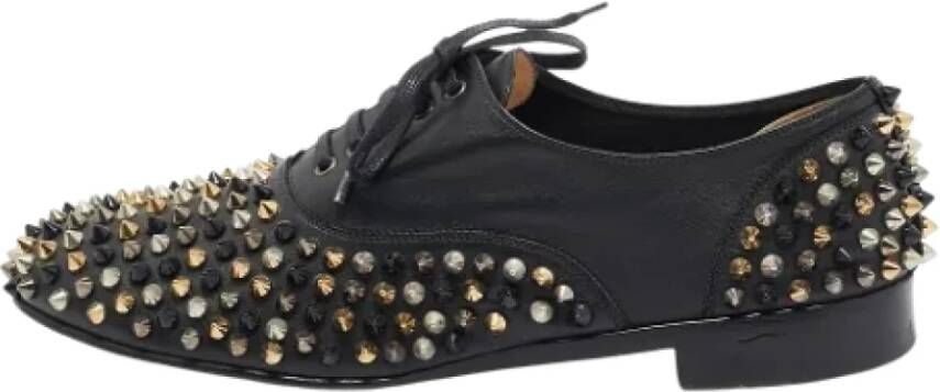 Christian Louboutin Pre-owned Leather flats Black Dames