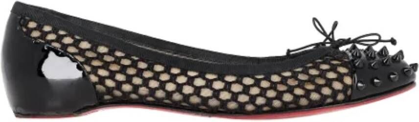 Christian Louboutin Pre-owned Leather flats Black Dames