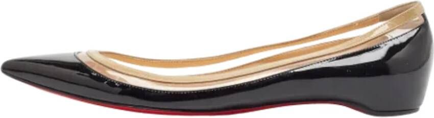 Christian Louboutin Pre-owned Leather flats Black Dames