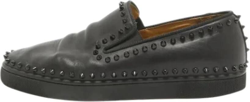 Christian Louboutin Pre-owned Leather flats Black Heren