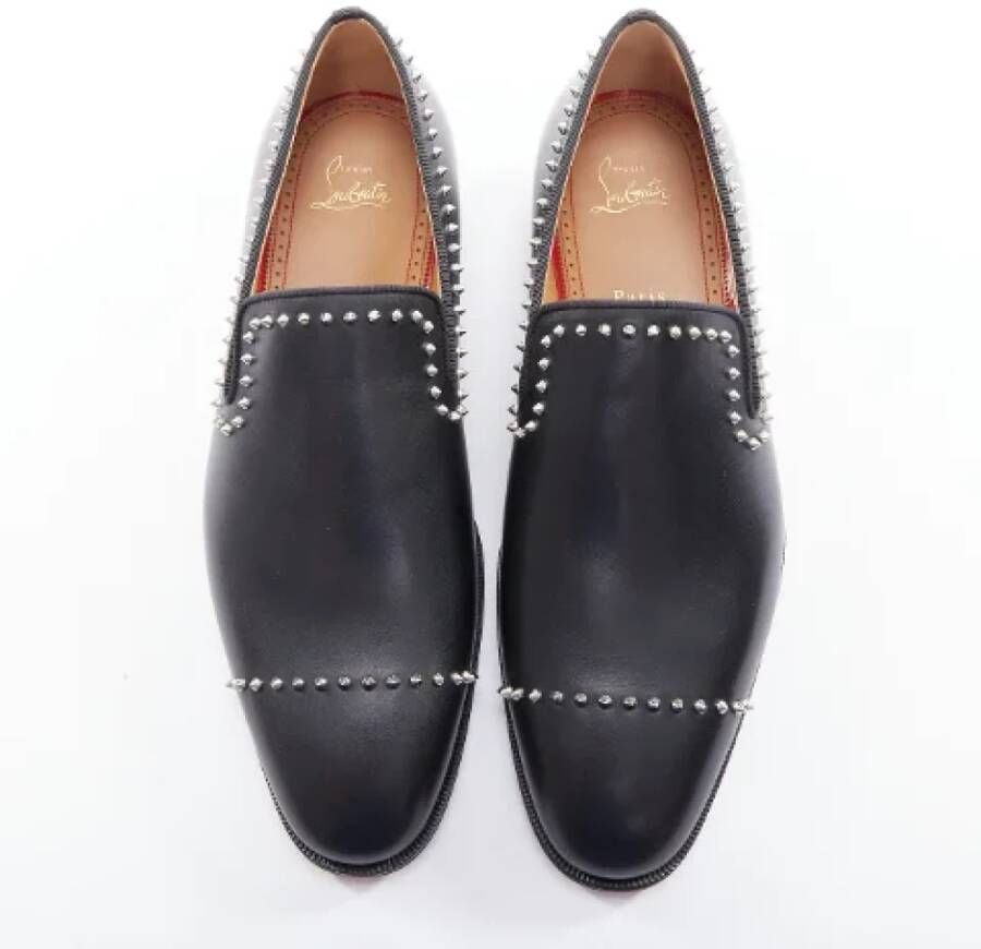 Christian Louboutin Pre-owned Leather flats Black Heren