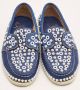 Christian Louboutin Pre-owned Leather flats Blue Dames - Thumbnail 1