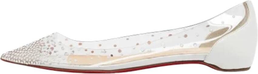 Christian Louboutin Pre-owned Leather flats White Dames