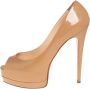 Christian Louboutin Pre-owned Leather heels Beige Dames - Thumbnail 1