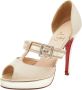 Christian Louboutin Pre-owned Leather heels Beige Dames - Thumbnail 1