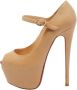 Christian Louboutin Pre-owned Leather heels Beige Dames - Thumbnail 1