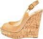 Christian Louboutin Pre-owned Leather heels Beige Dames - Thumbnail 1