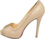 Christian Louboutin Pre-owned Leather heels Beige Dames - Thumbnail 1