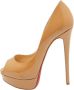 Christian Louboutin Pre-owned Leather heels Beige Dames - Thumbnail 1