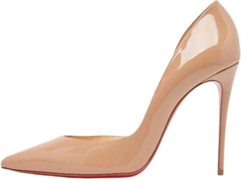 Christian Louboutin Pre-owned Leather heels Beige Dames