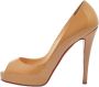 Christian Louboutin Pre-owned Leather heels Beige Dames - Thumbnail 1