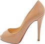 Christian Louboutin Pre-owned Leather heels Beige Dames - Thumbnail 1