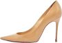 Christian Louboutin Pre-owned Leather heels Beige Dames - Thumbnail 1