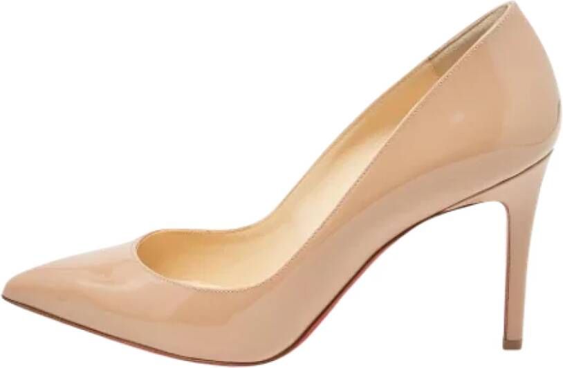 Christian Louboutin Pre-owned Leather heels Beige Dames