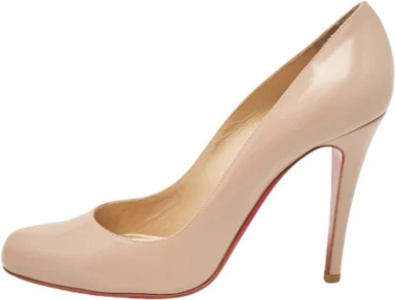 Christian Louboutin Pre-owned Leather heels Beige Dames